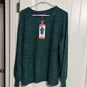 Gloria Vanderbilt Forest Green Scoop Neck Sweater
